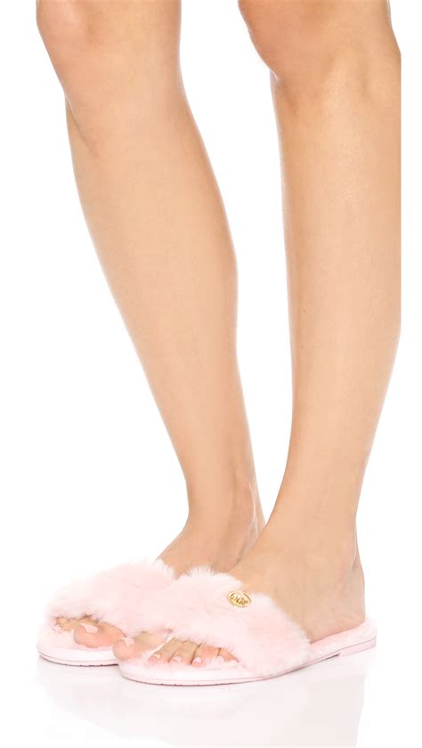 pink michael kors slippers|Michael Kors ladies slippers.